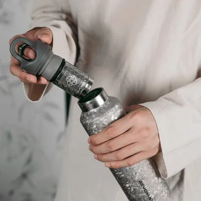 Pure Titanium Insulated Bottle 20oz | No Metallic Taste | Magnetic Tea Infuser