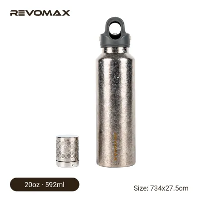 Pure Titanium Insulated Bottle 20oz | No Metallic Taste | Magnetic Tea Infuser