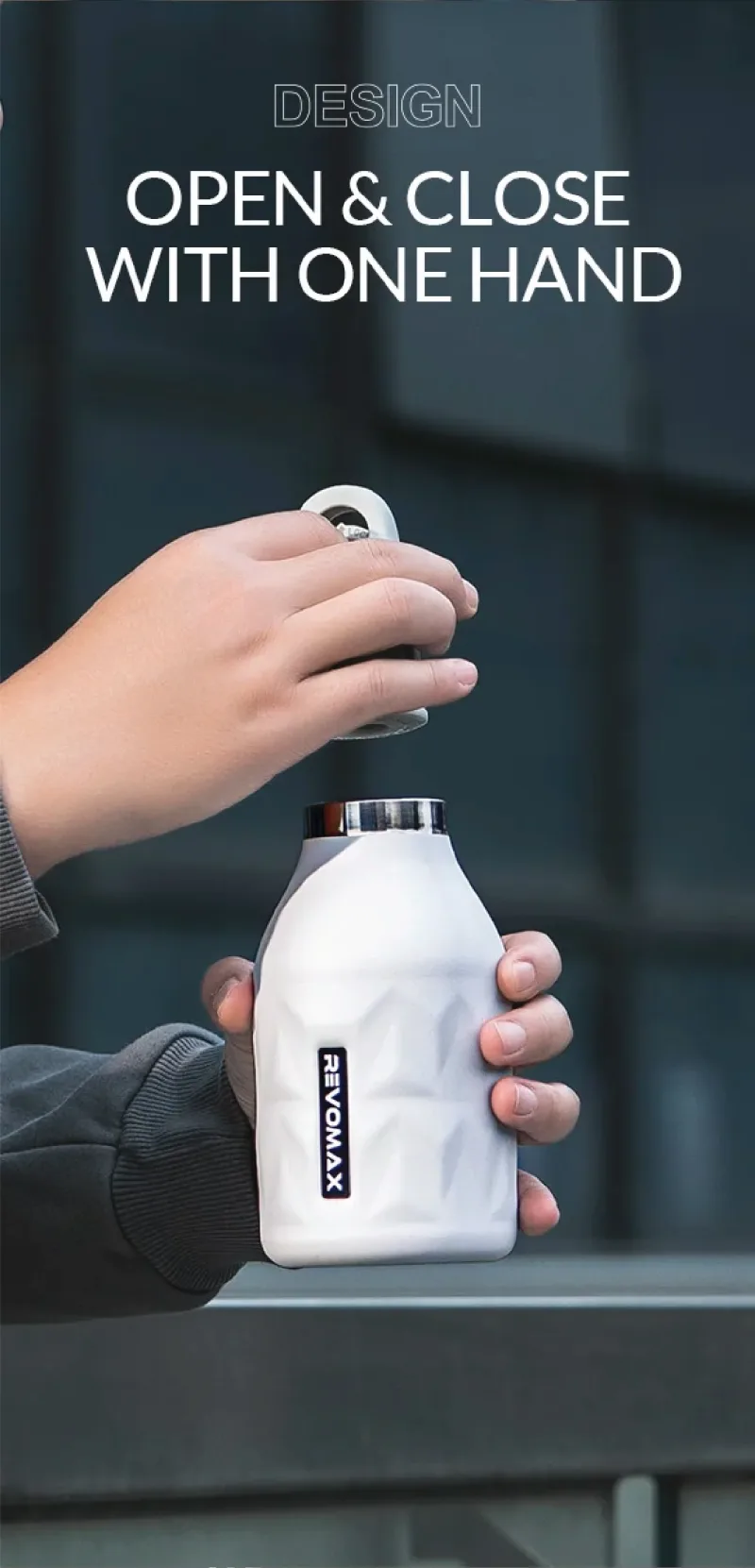 16oz Walk City drikkedunk (316L medicinsk rustfrit stål)