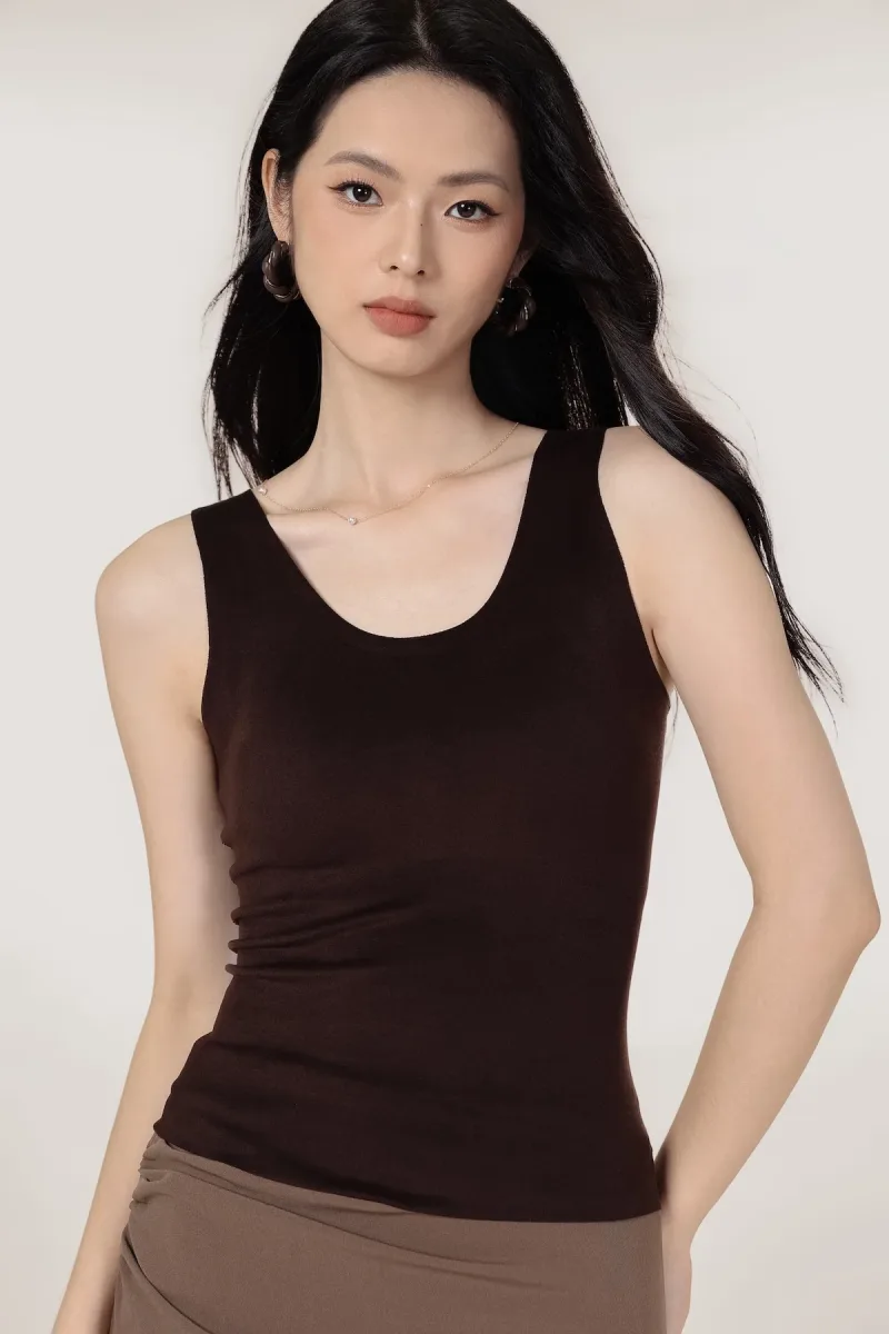 CatWarm U-Neck Thermal Tank Top with Built-in Removable Bra | Infrared