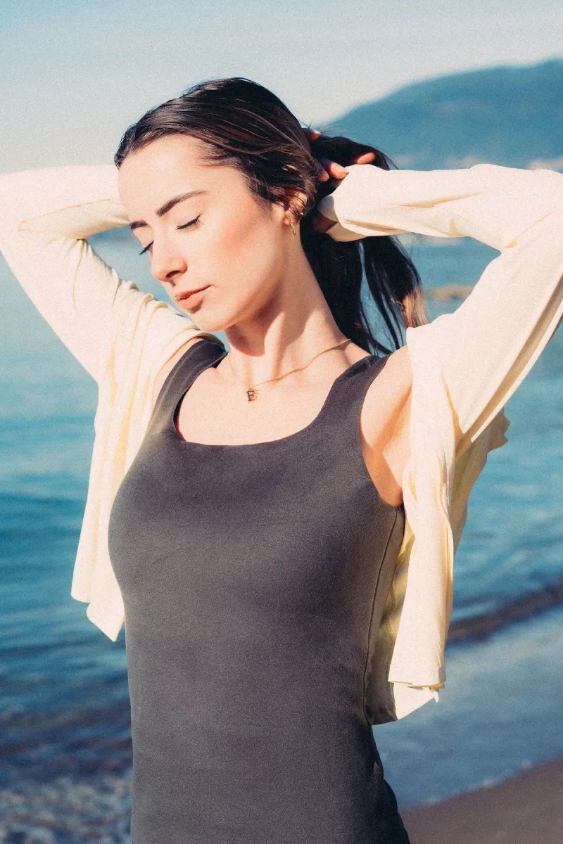 CatWarm Heatwave Sleek Thermal U-Neck Tank Top w/ Built-in No-Removable Bra