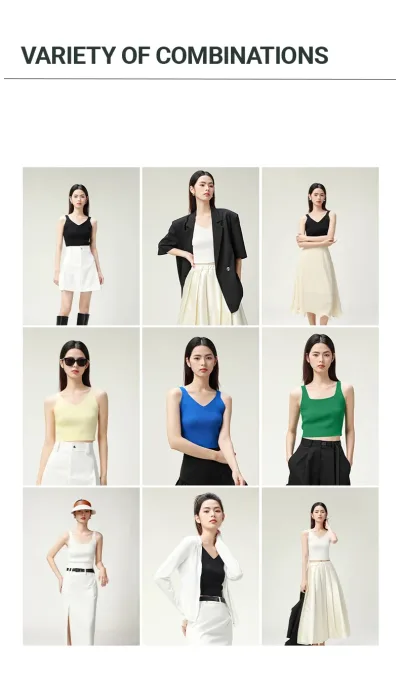 Aircon V-U-Neck 2 In 1 Tank Top