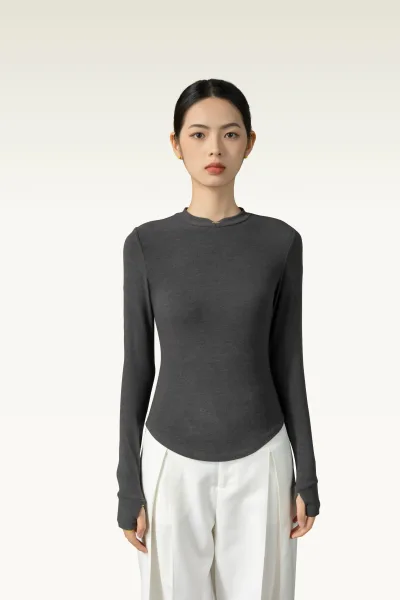 CatWarm Traditional Long Sleeve Hush Fiber Top