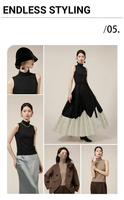 CatWarm High Neck Warm Ear-Wrap Tank
