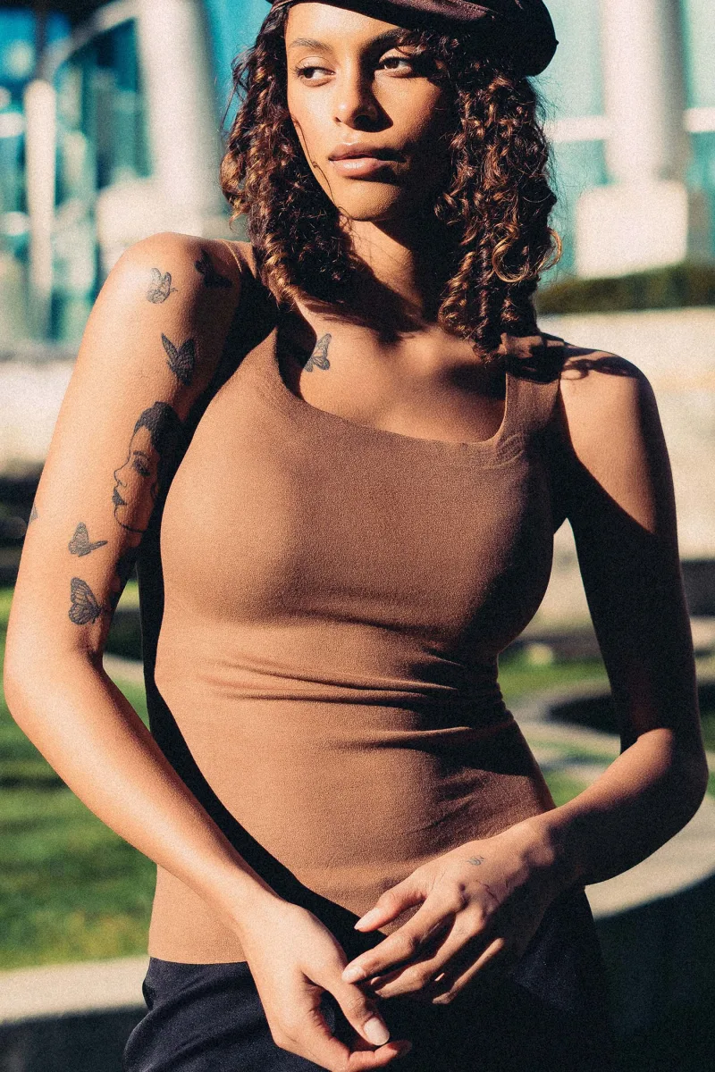CatWarm U-Neck Thermal Tank Top with Built-in Removable Bra | Infrared