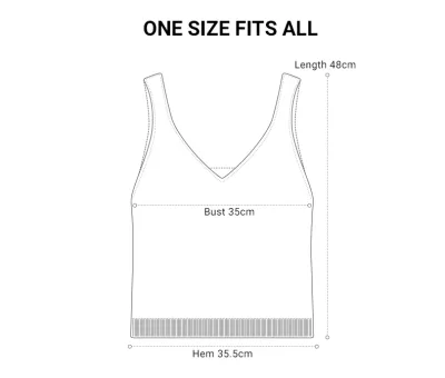 Aircon V-U-Neck 2-in-1  Longline Tank Top