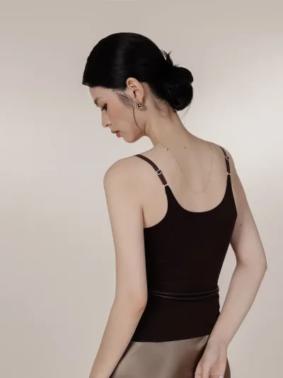CatWarm Infrared V-Neck Thermal Tank with Built-in Removable Bra