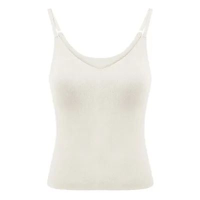 CatWarm Infrared V-Neck Thermal Tank with Built-in Removable Bra