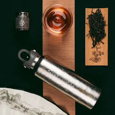 Pure Titanium Insulated Bottle 20oz | No Metallic Taste | Magnetic Tea Infuser