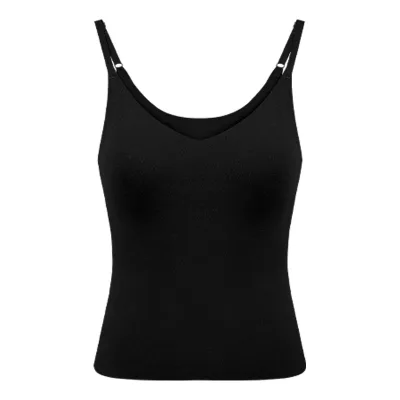 CatWarm Infrared V-Neck Thermal Tank with Built-in Removable Bra