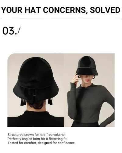Luster Velvet Cloche Hat — 1920s Silhouette, Adjustable Fit