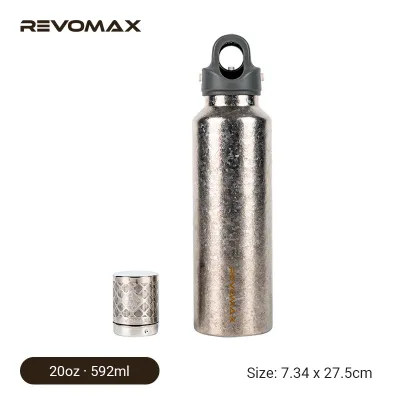 Pure Titanium Insulated Bottle 20oz | No Metallic Taste | Magnetic Tea Infuser
