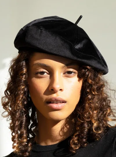 Luster Velvet Sculptural Beret - The Effortless French Classic