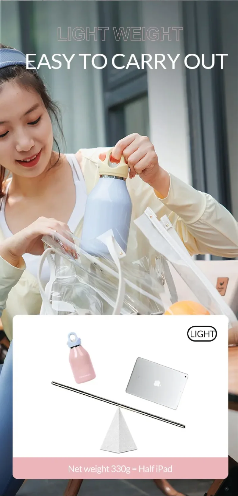 16oz Happy City 물병 (316L 의료용 스틸)
