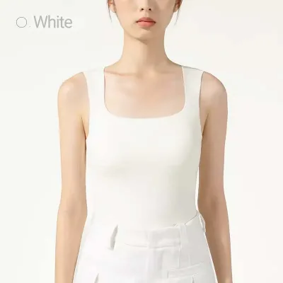 CatWarm Heatwave Sleek Thermal U-Neck Tank Top w/ Built-in No-Removable Bra
