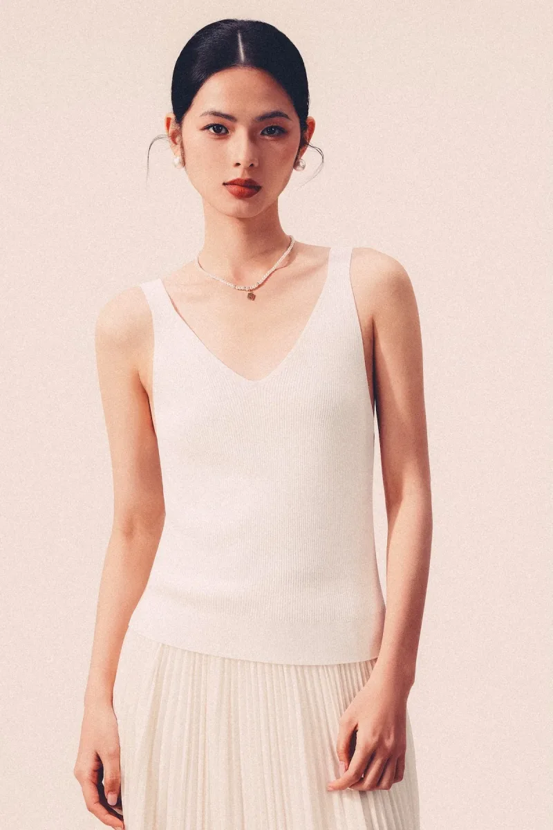 Aircon V-U-Neck 2-in-1  Longline Tank Top